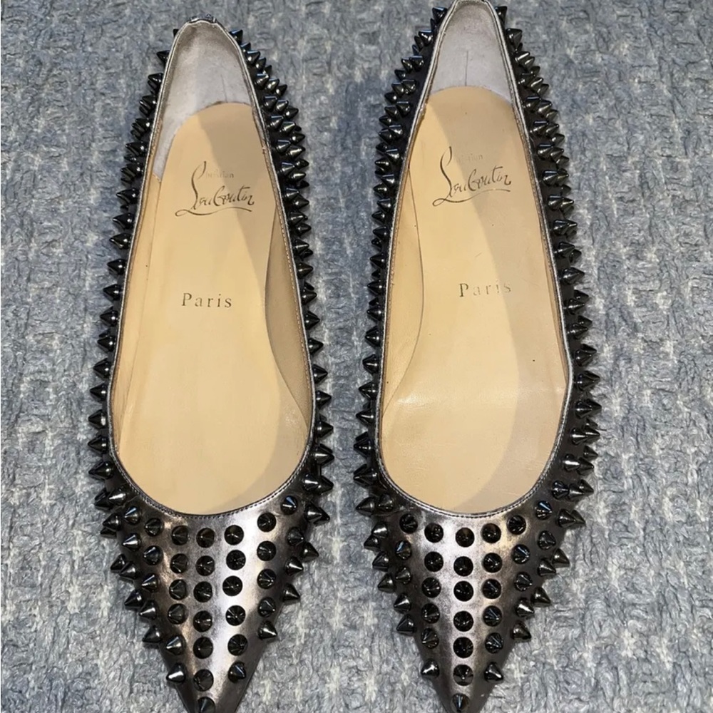 Christian Louboutin pigalle spike flats size 34/35
